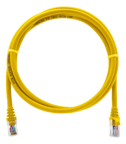 Kit 32 Un. Patch Cord Cat5e Cca 1,5mts Amarelo