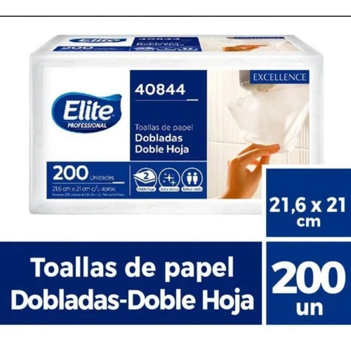 1 Paquete De Toalla Interfoliada Elite Professional 200 Un