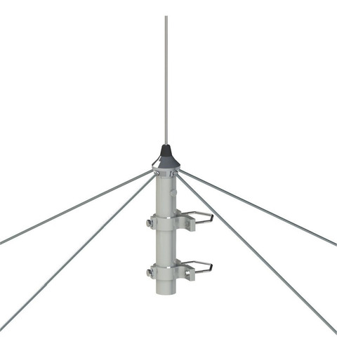 Kit 12m Antena Base Vhf 1/4 Onda Pt Transmissor Fm Ap2226 Cor Prateado