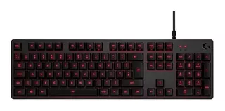 Teclado gamer Logitech Serie G G413 QWERTY Romer-G Tactile inglés UK color carbón con luz roja