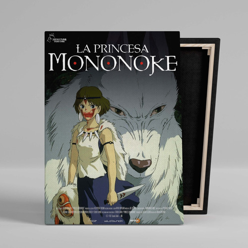 Cuadro La Princesa Mononoke Cine Anime Manga Canvas 45x30 Cm