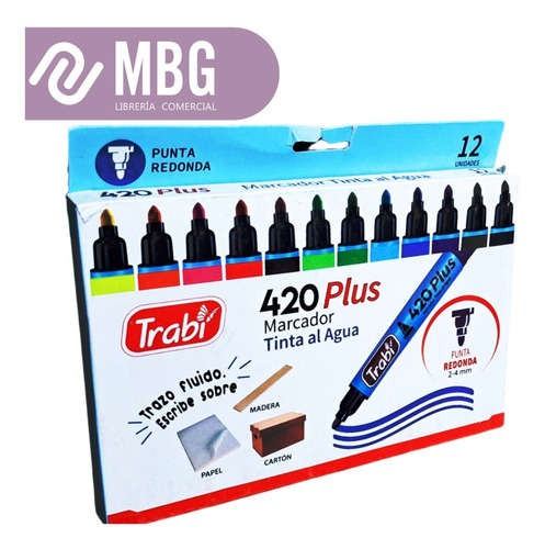Imagen 2 de 6 de Marcador Trabi 420 Al Agua Blister X 10
