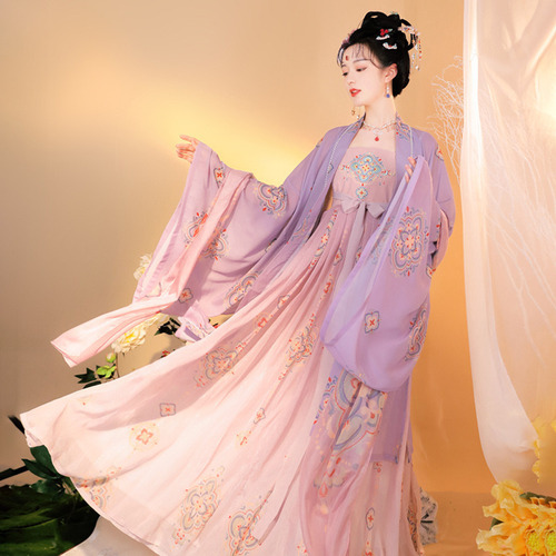 Falda Myrobalan Hecha En Tang Mujer Hanfu Con Flor De Hosta