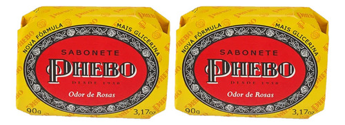 Sabonete Barra Phebo Glicerina Odor De Rosas 90g 2 Unidades