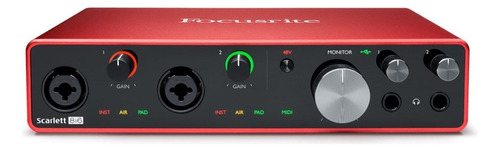 Interface De Audio Focusrite Scarlett 8i6 Gen.3 Usb Tipo C