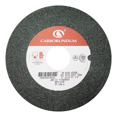 Rebolo Carborundum Widea 6x3/4 G 80 69083165839