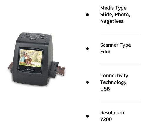 Digitnow Slide Scanner, 22mp All-in-1 Slide Escáner De Negat