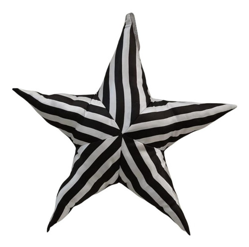 Estrella Mod 33 Decoracion Píno Navidad Color Negro Y Blanco