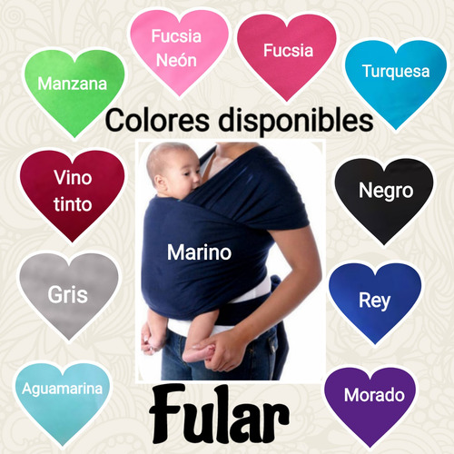Fular Portabebé Canguro Marsupial Azul Marino S-m-l
