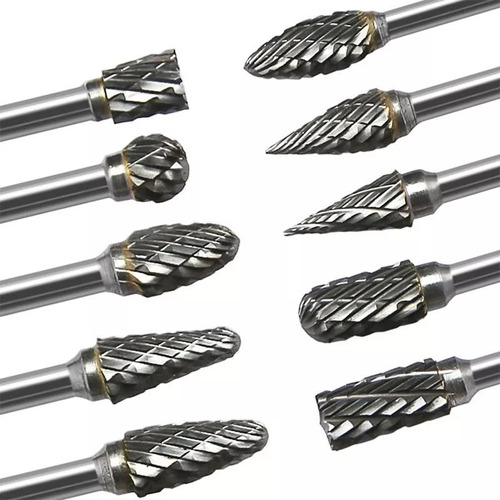 10 Brocas De Fresado De Tungsteno Para Grabar Y Pulir Acero