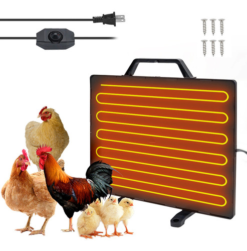 Calentador De Panel Ajustable Coop Heater Para Pollos Y Aves