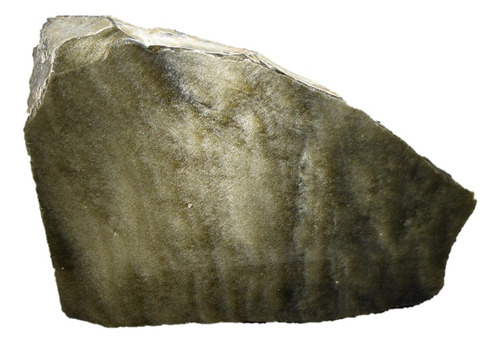 Mineral De Colección Obsidiana Dorada En Bruto Cara Pulida