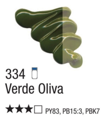 Tinta Óleo Oil Colors Classic Cores Escuras 20ml Acrilex Cor Verde Oliva