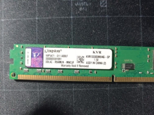 Imagen 2 de 3 de Memoria Kingston 4gb Ddr3 1333 Mhz
