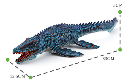 Maquetas Realistas De Mosasaurio Y Tiburón Martillo, 2 Pieza