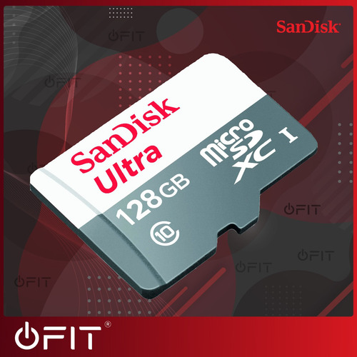 Memoria Micro Sd Ultra Sandisk 128gb Clase 10 Con Adaptador