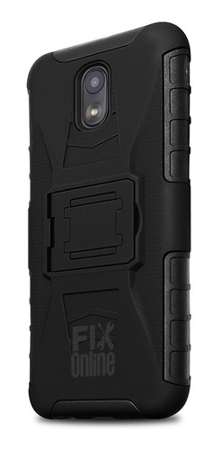 Funda Case Lanix + Mica Completa Uso Rudo Protector Con Clip