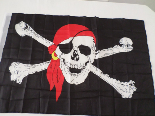 Bandeira Pirata Jolly Roger 90x60cm Poliester