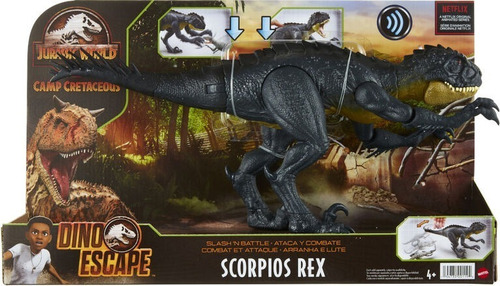 Jurassic World Slash N Battle Scorpios Rex Con Sonido