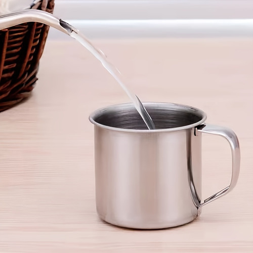 1pc Taza Portátil De Acero Inoxidable 304 Duradera Para