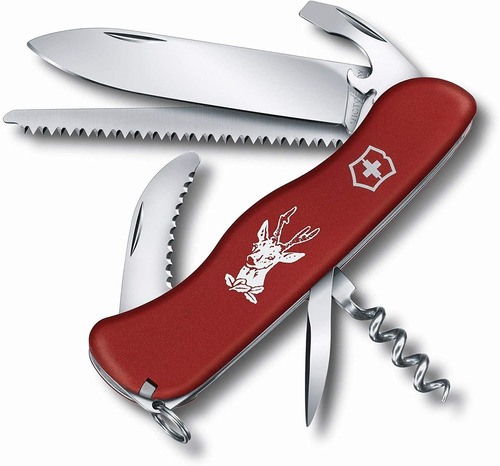 Corta Pluma Navaja Victorinox Suiza Hunter Rojo Lockblade