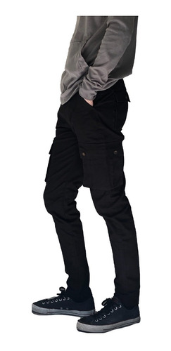 Imagen 3 de 3 de Pantalon Cargo Bolsillos Gabardina - Blue Air Jeans