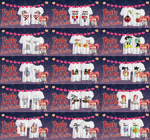 36 Vectores Digitales Parejas, Eps, Png, Sublimar, Vinil