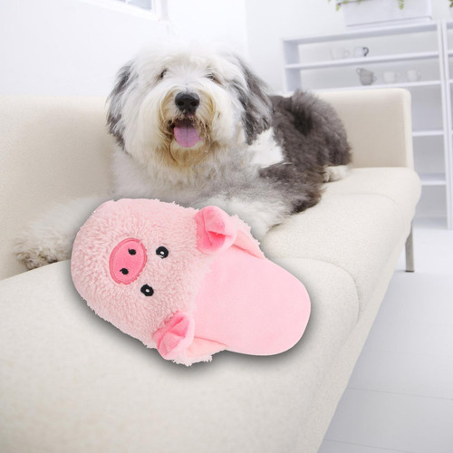 Zapatilla De Felpa Chirriante Para Mascotas, Juguete Rosa