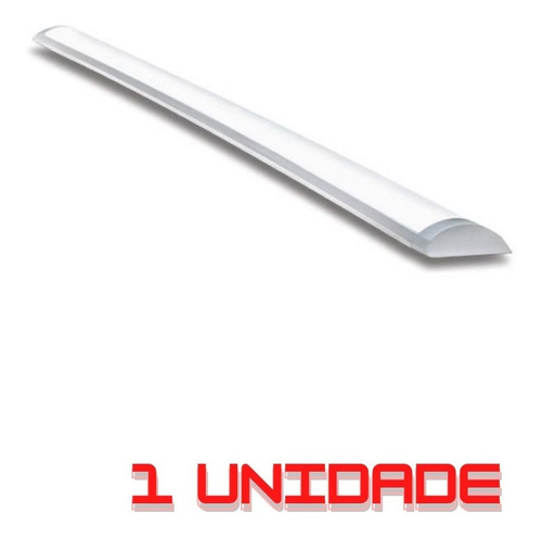 Luminária Sobrepor Led 40w 120cm Tubular Slim Branco Frio