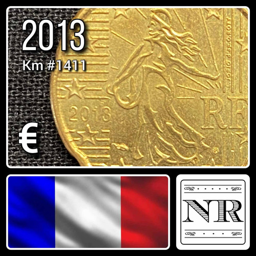 Francia - 20 Euro Cent - Año 2013 - Km #1411 - Sembradora