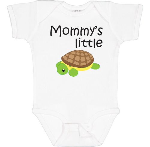 Inktastic Unisex Baby Mommy 's Little Turtle Infant Creeper,
