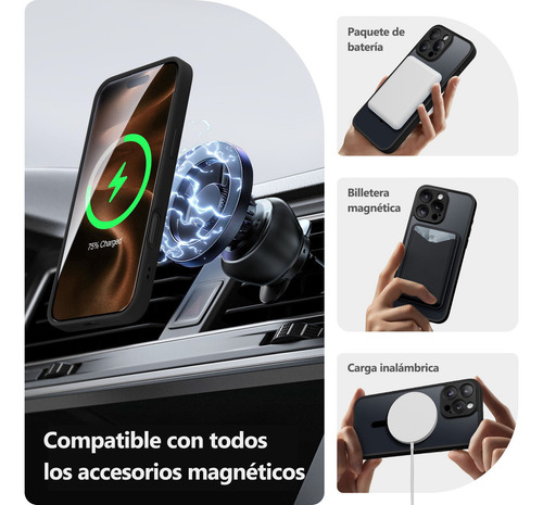Funda Compatible Magsafe Para iPhone Serie,iPhone 16/15/14/13 Case Protección Completa La Cámara Translúcido Mate Delgad
