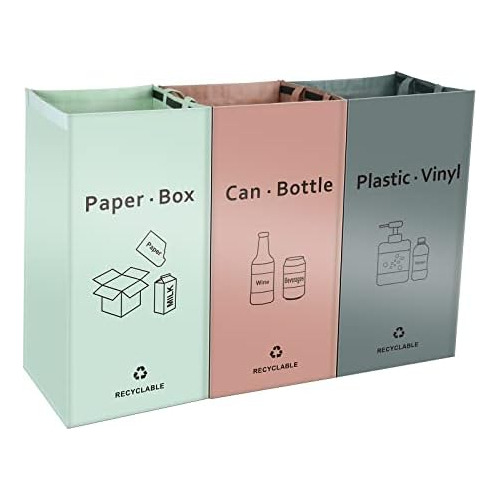 Separate Recycling Waste Bin Bags For Kitchen Home 42 G...