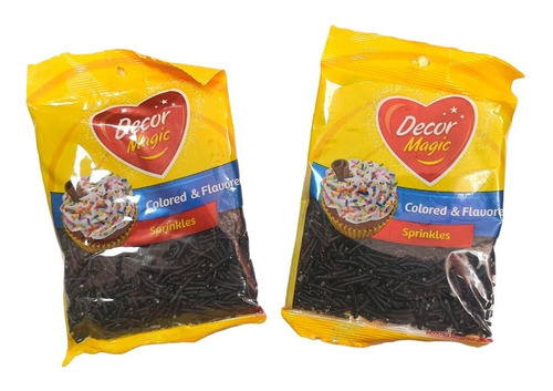 Imagen 2 de 5 de Sprinkles Comestibles Negro Granas Belgrano