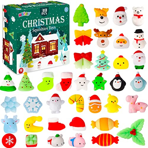 38 Piezas De Squishies Mochi Squishy De Navidad Juguete...