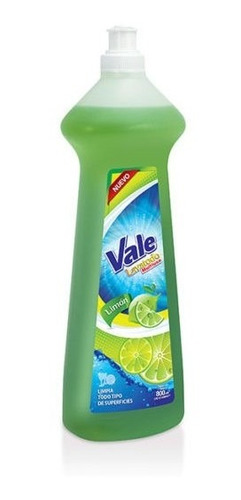 Imagen 1 de 4 de Lavaplatos Liquido Vale Limón 800 Ml