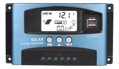 Mppt 60a Solar Charge Controller Dual Usb Lcd Display 12v