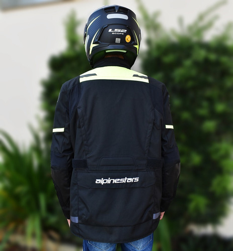Jaqueta Alpinestars Andes V3 Preta Amarela Impermeável Parka