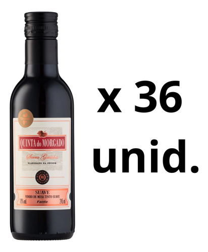 36 Mini Vinho Tinto Suave Quinta Morgado 245 Ml Frete Grátis