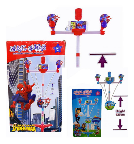 Micrófono Infantil Paw Patrol Spiderman Jugueteria 