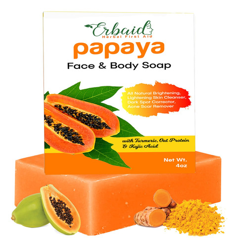 Jabon De Papaya Para Rostro Y Cuerpo  Barra De Jabon De Pap