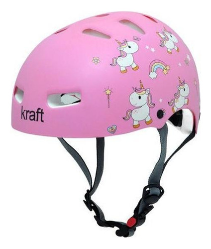 Capacete Ciclismo Kraft Bike Skate Unicórnio Tamanho G