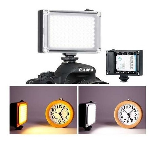 Iluminador Led Hd-160 Camera Canon 70d T5i 96 Leds