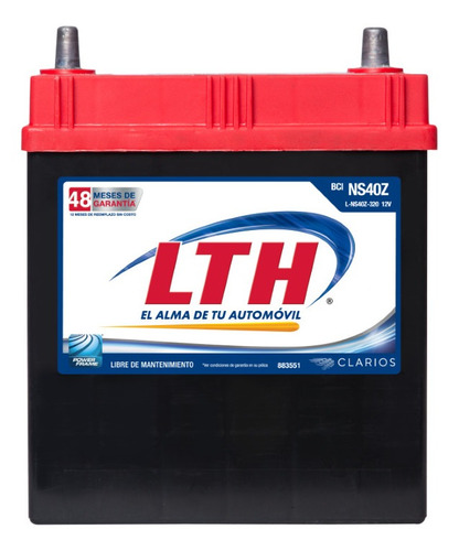 Batería Ns40z Lth Para Dodge Grand I10 Mod 13-14