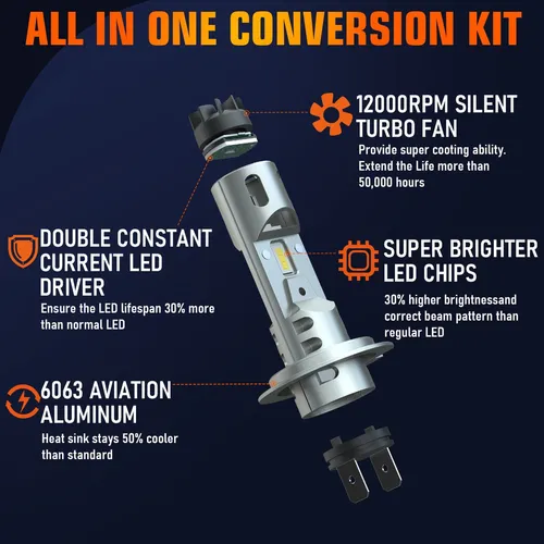Kits De Faros 6000k Led De Luz Alta Y Baja Para Motocicleta