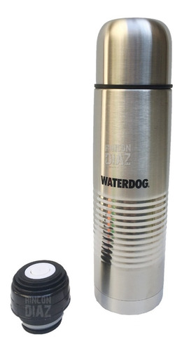 Termo Waterdog 800cc Acero Inoxidable Bala Antideslizante + Tapon Original Cebador Mate Cafe Combo