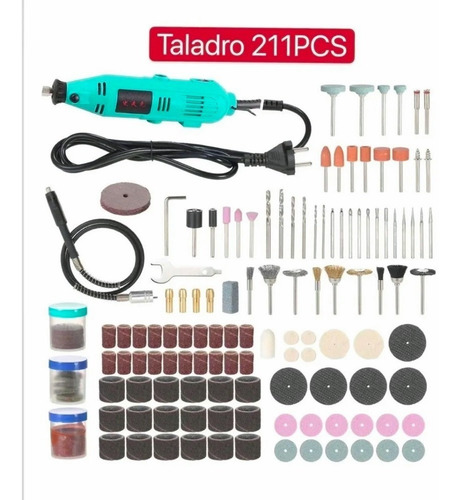 Imagen 5 de 10 de Taladro Forma Dremel Kit 211pcs 130w 8000-30000rpm