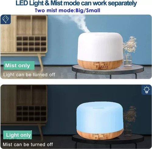 Humidificador Difusor Ultrasonico Aire Lampara Led