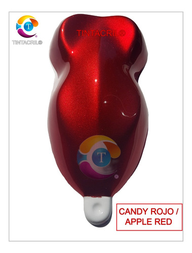 Imagen 7 de 9 de Kit Pintura Candy Bicapa Rojo 1 Lt + Base Aluminio Bic. 1 Lt
