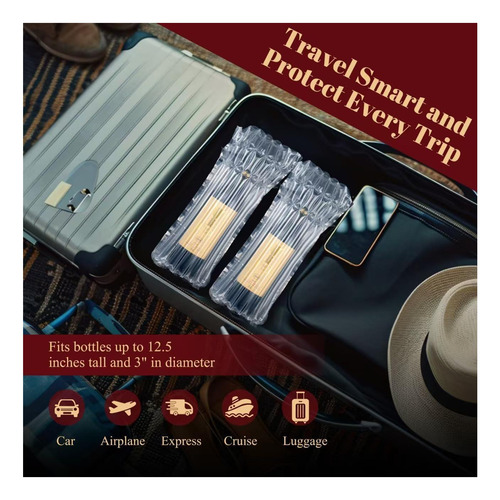 Bolsas Protectores De Viaje De Botella De Vino De 50 Pc, Air